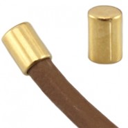 DQ Metall Endkap rohrform für 2mm Draht Gold